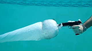 This is what a gun firing underwater looks like